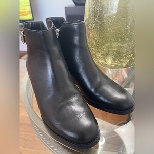 Cole Haaan Black Leather Ankle Boots